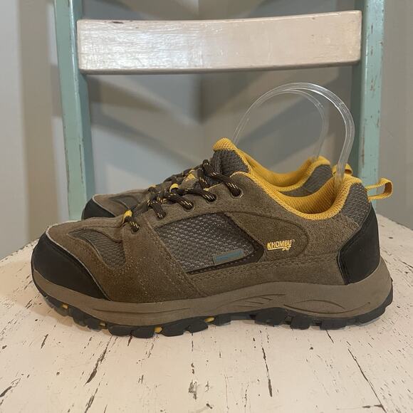 Khombu Solitude Outdoor Hiking Shoes Boys Size 4 Bungee Yellow All Terrain - Picture 5 of 8